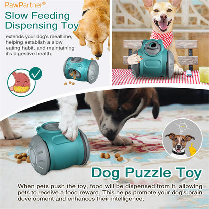 Interactive Dog Tumbler Toys for Enhanced Pet IQ - Slow Feeder and Balance Training Toy for Small to Medium Dogs and Cats