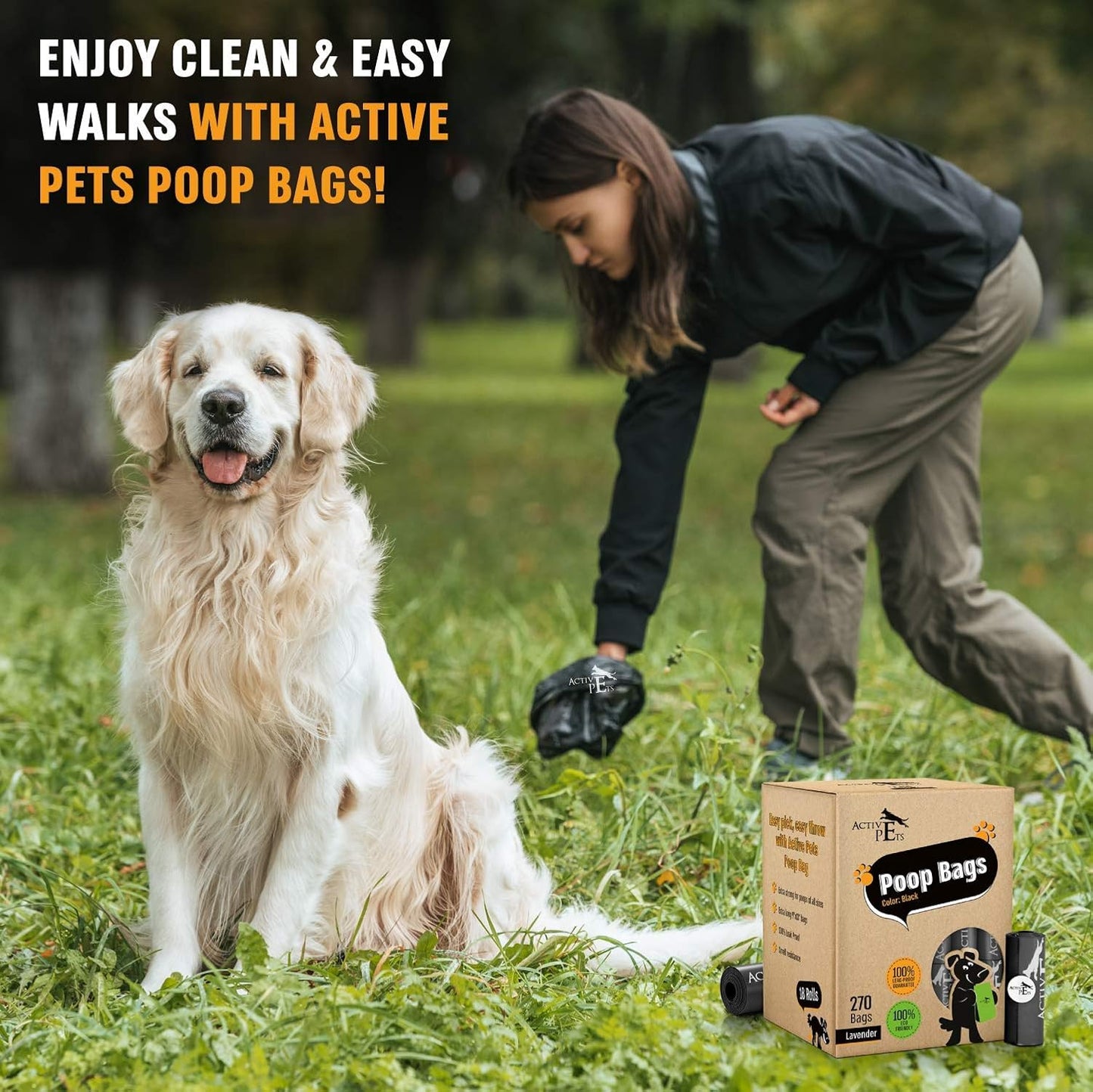Premium Lavender-Scented Dog Waste Bags - Extra Thick, Leak-Proof, and Eco-Friendly for Convenient Disposal