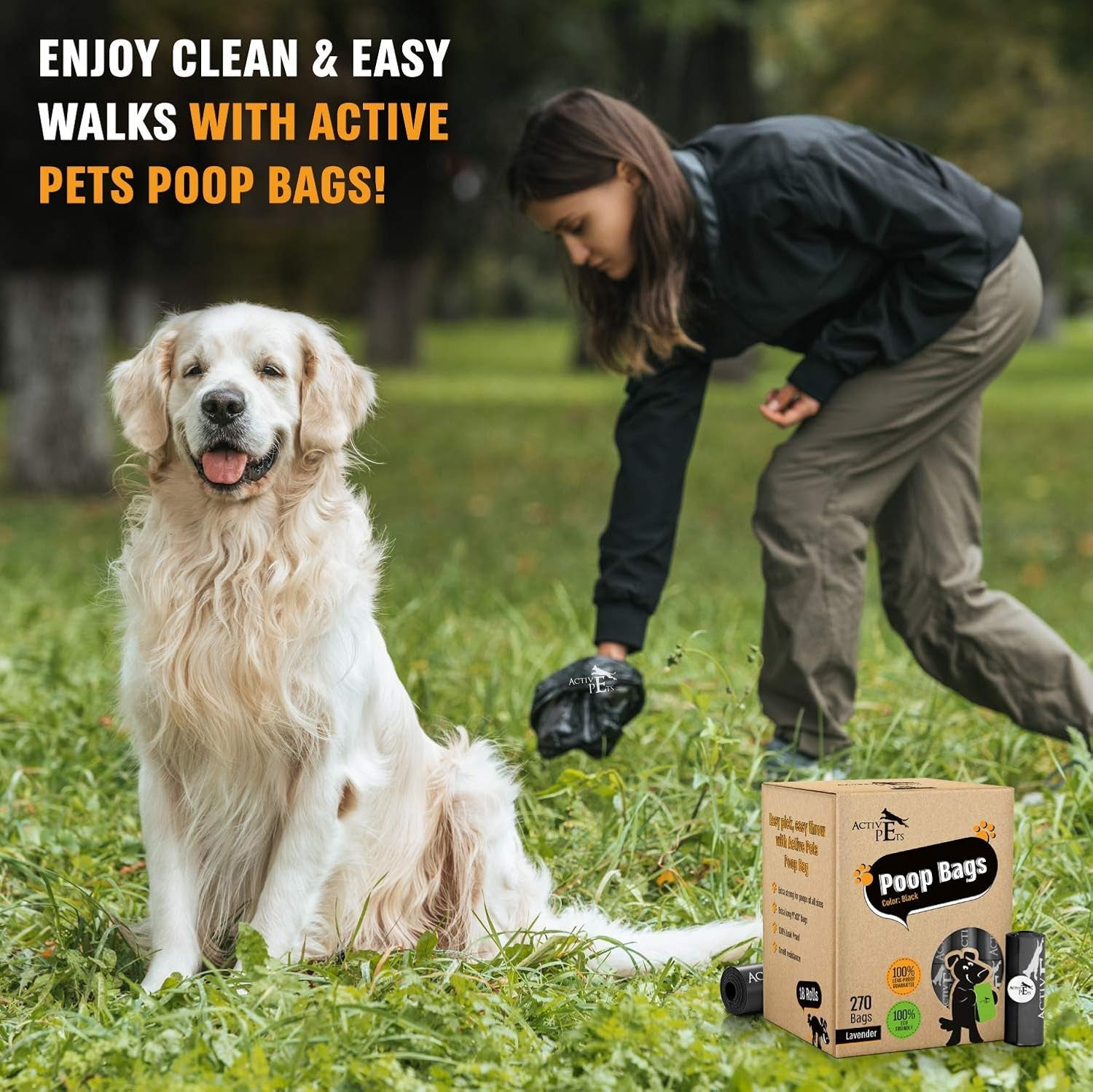 Premium Lavender-Scented Dog Waste Bags - Extra Thick, Leak-Proof, and Eco-Friendly for Convenient Disposal